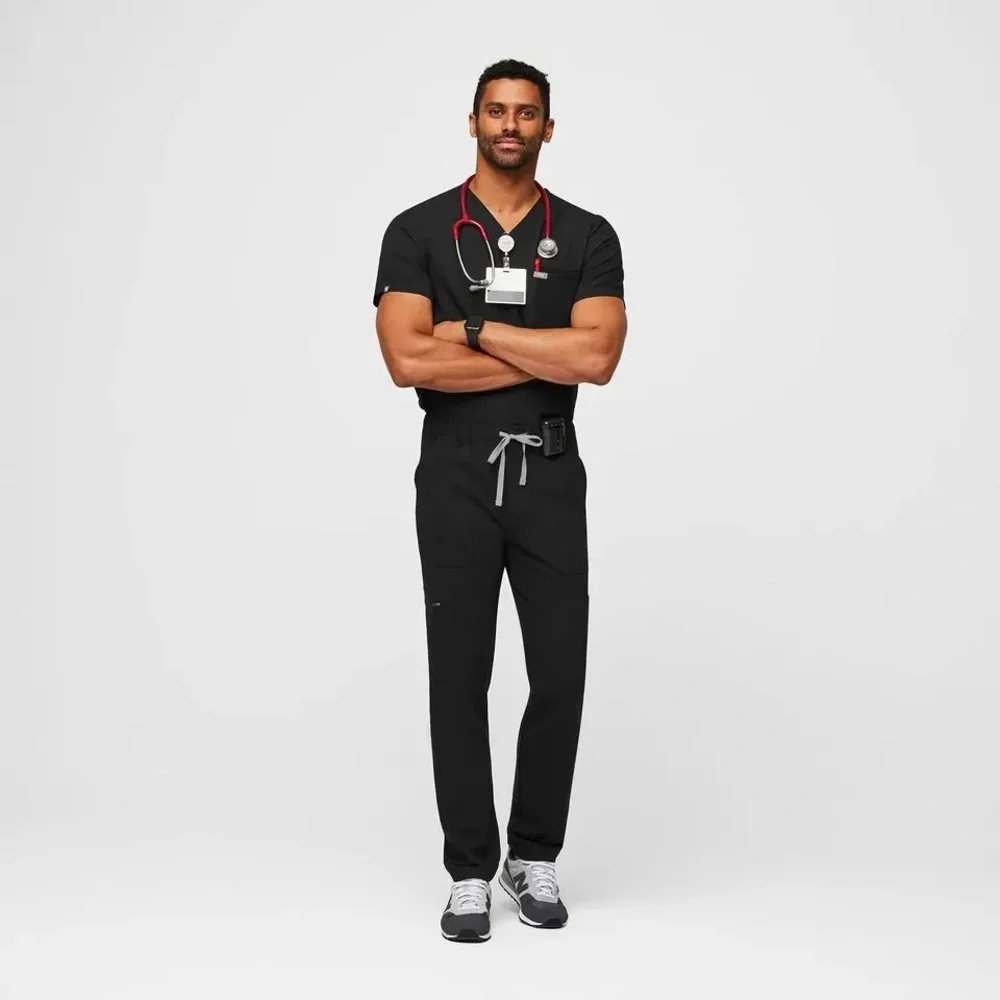 Like New Excellent Figs Mens Cairo Cargo Scrub Pants Black Size: XXL